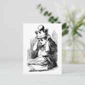 ヴィンテージのアリスと女王の王冠 ポストカード (スタンド正面)