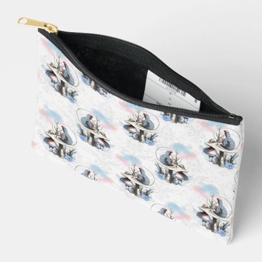 ヴィンテージのアリスと毛虫 アクセサリーポーチ (見開き)