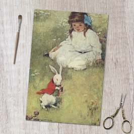 ヴィンテージのアリスの冒険ワンダーランドうさぎ 薄葉紙