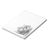 ヴィンテージのアリスはドアを探して不思議の国にいる ノートパッド (回転)