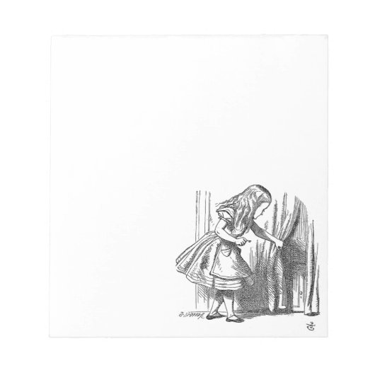 ヴィンテージのアリスはドアを探して不思議の国にいる ノートパッド (正面)