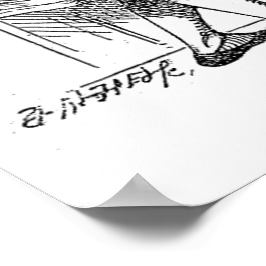 ヴィンテージのアリスはドアを探して不思議の国にいる ポスター (角)