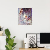 ヴィンテージのアリスは不思議の国でネズミの舞い跳ね ポスター (ホームオフィス)