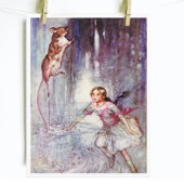 ヴィンテージのアリスは不思議の国でネズミの舞い跳ね ポストカード