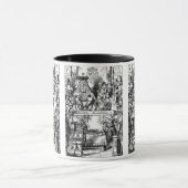 ヴィンテージのアリスインワンダーランド、ハート裁判 マグカップ (中央)