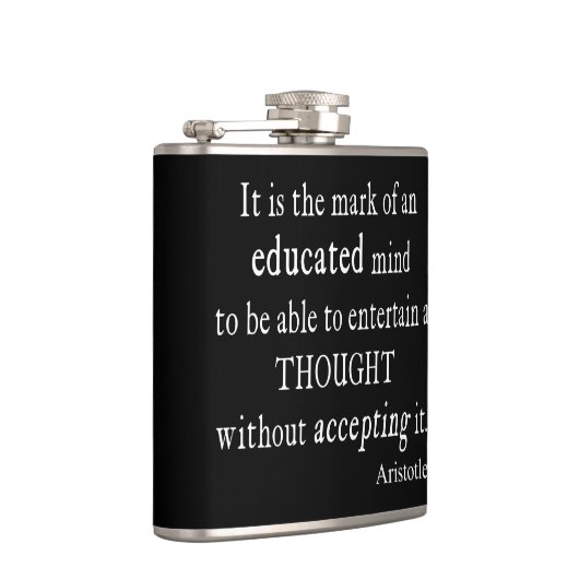 ヴィンテージのアリストテレスによって教育される心の思考の引用文 フラスク (右)