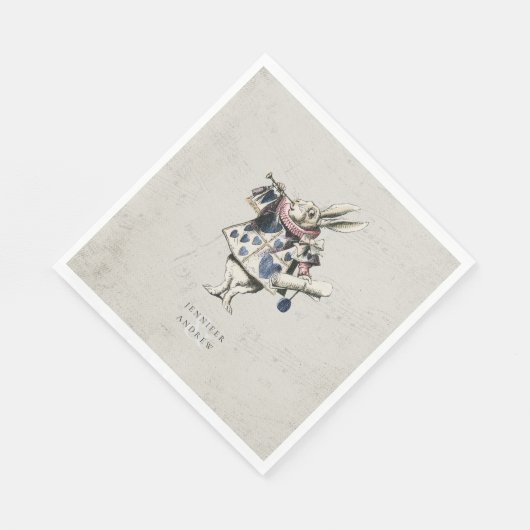 ヴィンテージのアリス結婚は スタンダードランチョンナプキン (角)