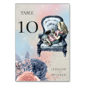 ヴィンテージのアリス結婚は テーブルナンバー (裏面)