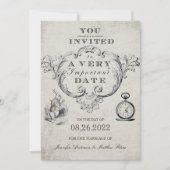 ヴィンテージのアリス結婚は 招待状 (正面)