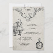 ヴィンテージのアリス結婚は 招待状 (裏面)