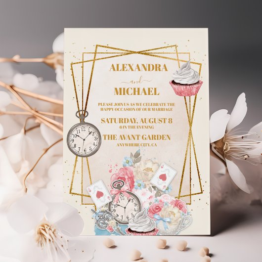 ヴィンテージのアリス結婚は 招待状