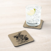 ヴィンテージのアリス、ワンダーランド白うさぎヘラルド コースター (右側)