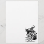 ヴィンテージのアリス、ワンダーランド白うさぎヘラルド チラシ (裏面)