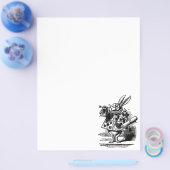 ヴィンテージのアリス、ワンダーランド白うさぎヘラルド チラシ (シングル)