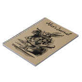 ヴィンテージのアリス、ワンダーランド白うさぎヘラルド ノートブック (左側)