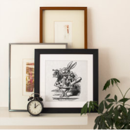 ヴィンテージのアリス、ワンダーランド白うさぎヘラルド ポスター