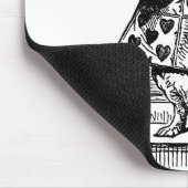 ヴィンテージのアリス、ワンダーランド白うさぎヘラルド マウスパッド (コーナー)