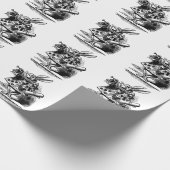 ヴィンテージのアリス、ワンダーランド白うさぎヘラルド ラッピングペーパー (角)