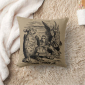 ヴィンテージのアリス、ワンダーランド、グリフォン、にせウミガメ クッション (ブランケット)