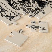 ヴィンテージのアリス、ワンダーランド、グリフォン、にせウミガメ ジグソーパズル (側面)