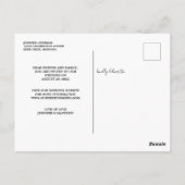 ヴィンテージのアリスWonderland Wedding Save the Date ポストカード (裏面)