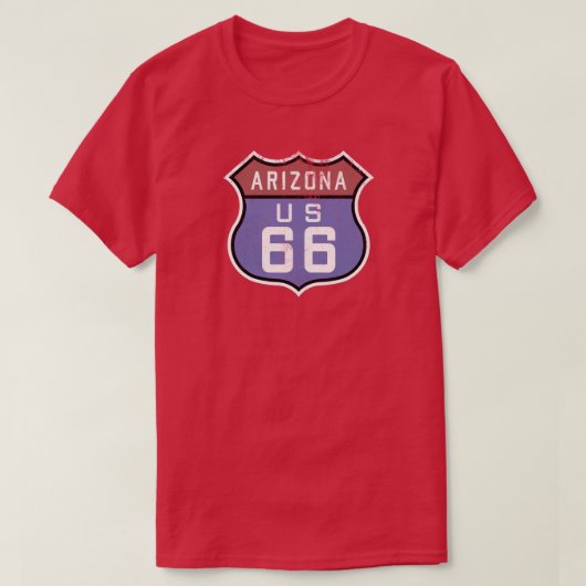 ヴィンテージのアリゾナのルート66 Tシャツ (デザイン正面)