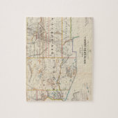 ヴィンテージのアリゾナ州とニューメキシコの地図（1866年） ジグソーパズル (縦)