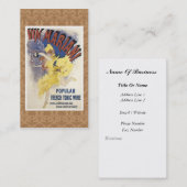 ヴィンテージのアルコール飲料の名刺 名刺 (正面/裏面)