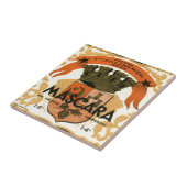 ヴィンテージのアルジェリアのワインのラベル、マスカラ タイル (側面)