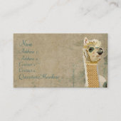 ヴィンテージのアルパカの青い名刺 名刺 (正面)