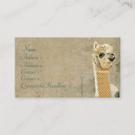 ヴィンテージのアルパカの青い名刺 名刺