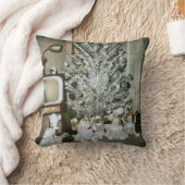 ヴィンテージのアルミニウムクリスマスツリー、古い人形のおもちゃ クッション (ブランケット)