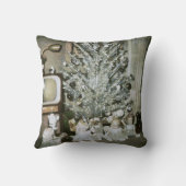 ヴィンテージのアルミニウムクリスマスツリー、古い人形のおもちゃ クッション (裏面)