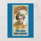 ヴィンテージのアレキサンダーの手品師ポスター1915年 ポストカード (正面)