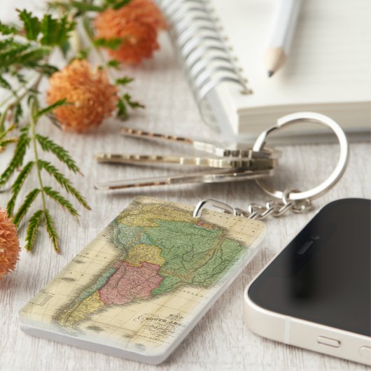 ヴィンテージのアンソニーFinley著1826年の南アメリカの地図 キーホルダー (正面右)