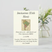 ヴィンテージのアンソニーFinley著1826年の南アメリカの地図 招待状 (スタンド正面)