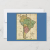 ヴィンテージのアンソニーFinley著1826年の南アメリカの地図 招待状 (裏面)