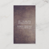 ヴィンテージのアンティークはグランジな美容師を切ります 名刺 (裏面)