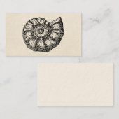 ヴィンテージのアンモナイトの貝殻の化石の貝のテンプレート 名刺 (正面/裏面)