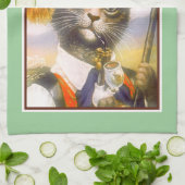 ヴィンテージのアーサーThieleの虎猫猫の台所タオル キッチンタオル (折り畳み)