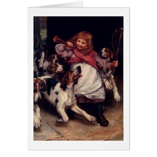 ヴィンテージのアートワーク- Foxhoundは準備ができています、 (正面)