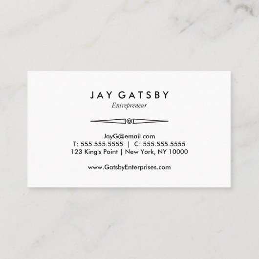 ヴィンテージのアールデコかアールヌーボーの名刺 名刺 (裏面)