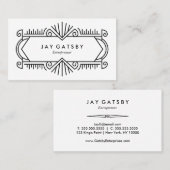 ヴィンテージのアールデコかアールヌーボーの名刺 名刺 (正面/裏面)