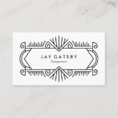 ヴィンテージのアールデコかアールヌーボーの名刺 名刺 (正面)