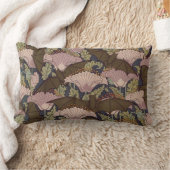 ヴィンテージのアールデコのこうもりおよび花 ランバークッション (ブランケット)