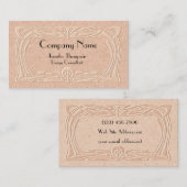 ヴィンテージのアールデコののどのエンボス 名刺 (正面/裏面)