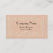 ヴィンテージのアールデコののどのエンボス 名刺 (正面)