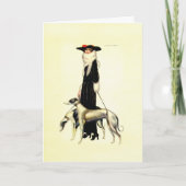 ヴィンテージのアールデコのファッション カード (正面)