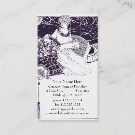 ヴィンテージのアールデコの名刺 名刺 (正面)