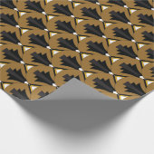 ヴィンテージのアールデコの20年代の青銅及び黒いFinials ラッピングペーパー (角)